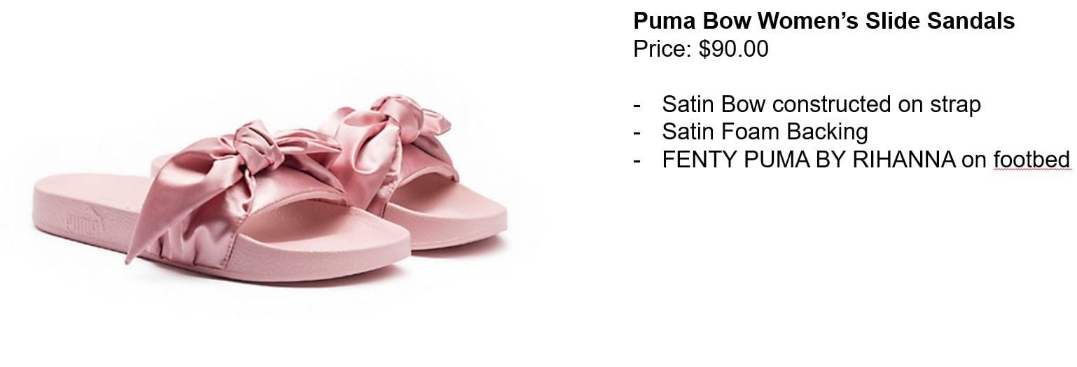 Puma bow hotsell women's slide sandals